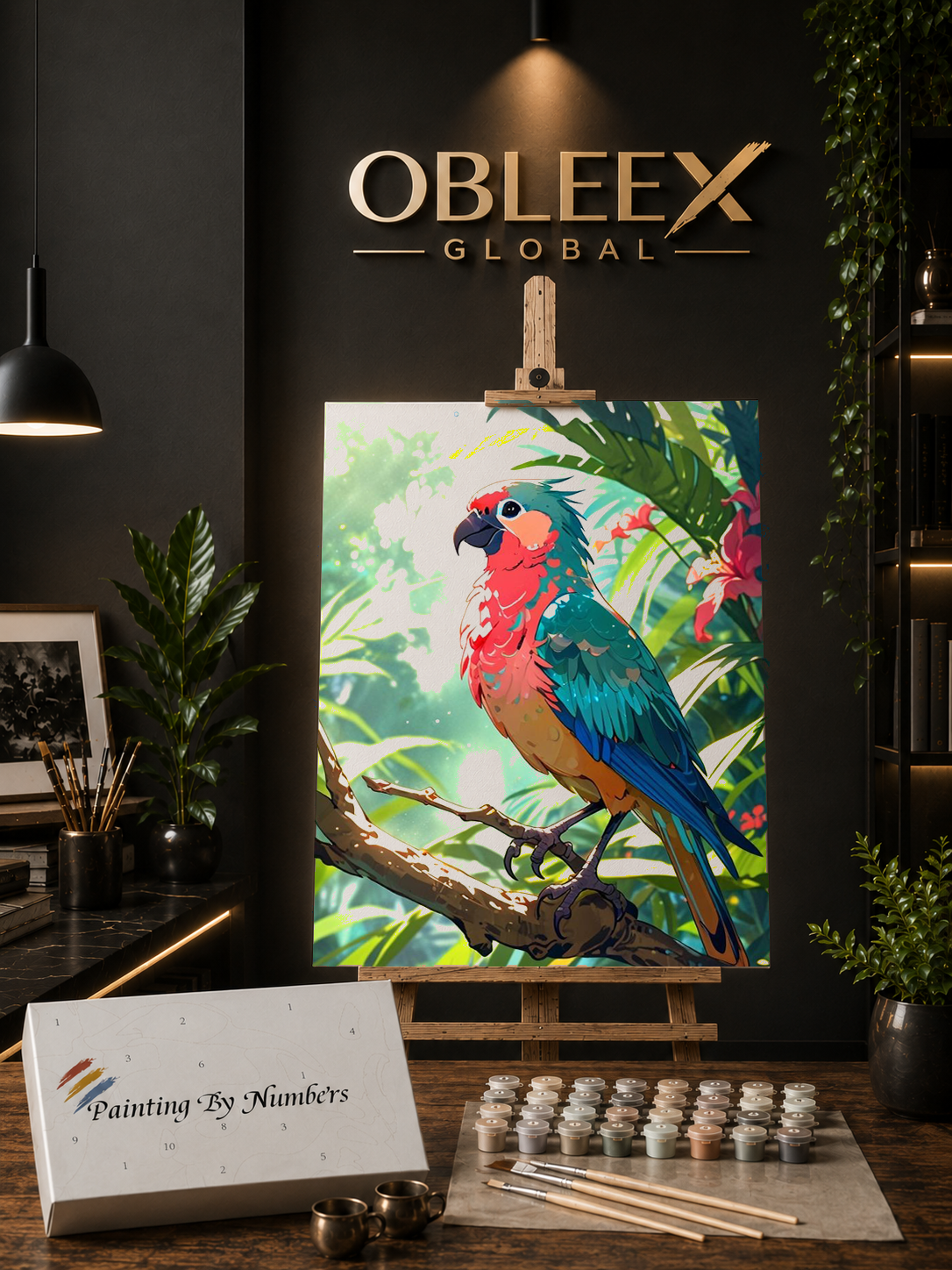 Exotic Parrot - Professional Paint by Numbers Kit by OBLEEX