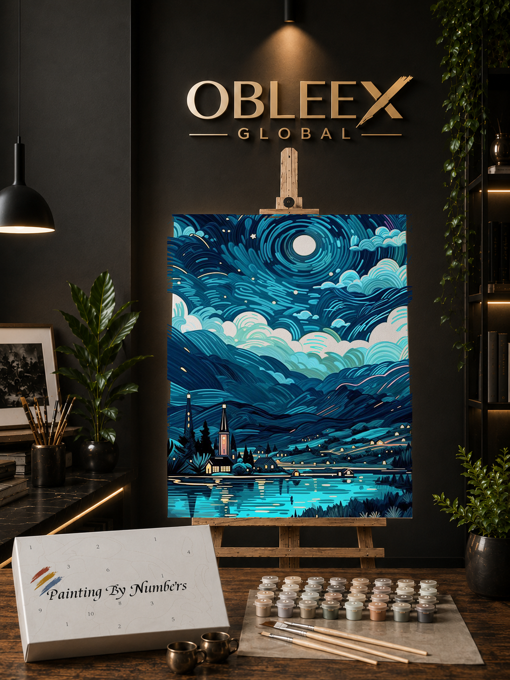 Starry Valley - Professional Paint by Numbers Kit by OBLEEX