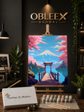 Fuji Torii View - Professional Paint by Numbers Kit by OBLEEX