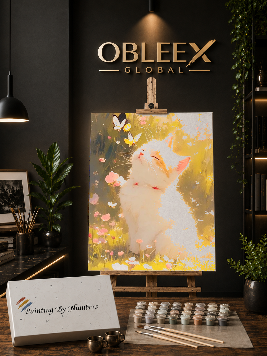 Sunshine Kitten - Professional Paint by Numbers Kit by OBLEEX