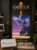 Celestial Ringed Sunset - Professional Paint by Numbers Kit by OBLEEX