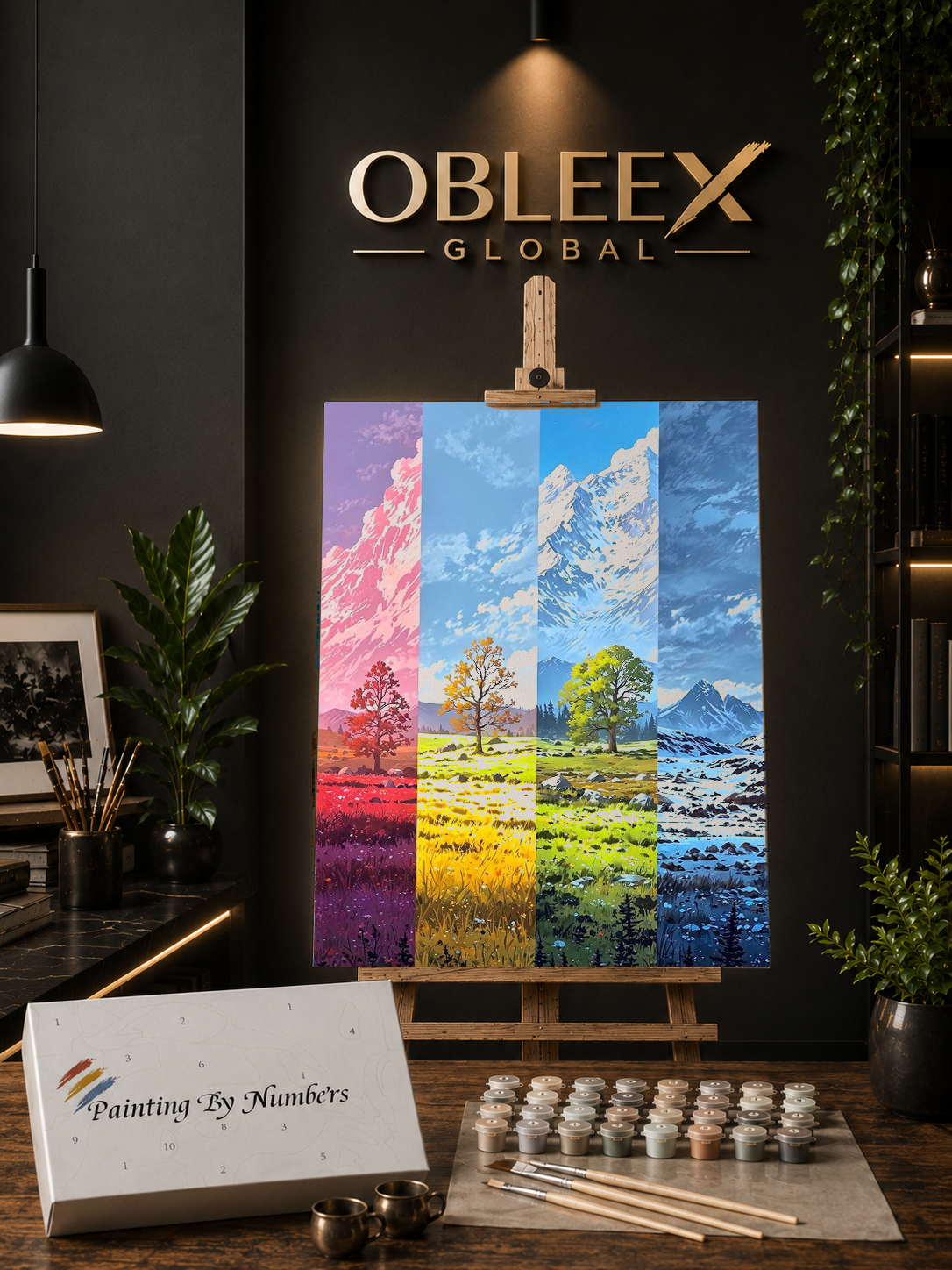 Four Seasons Harmony - Professional Paint by Numbers Kit by OBLEEX