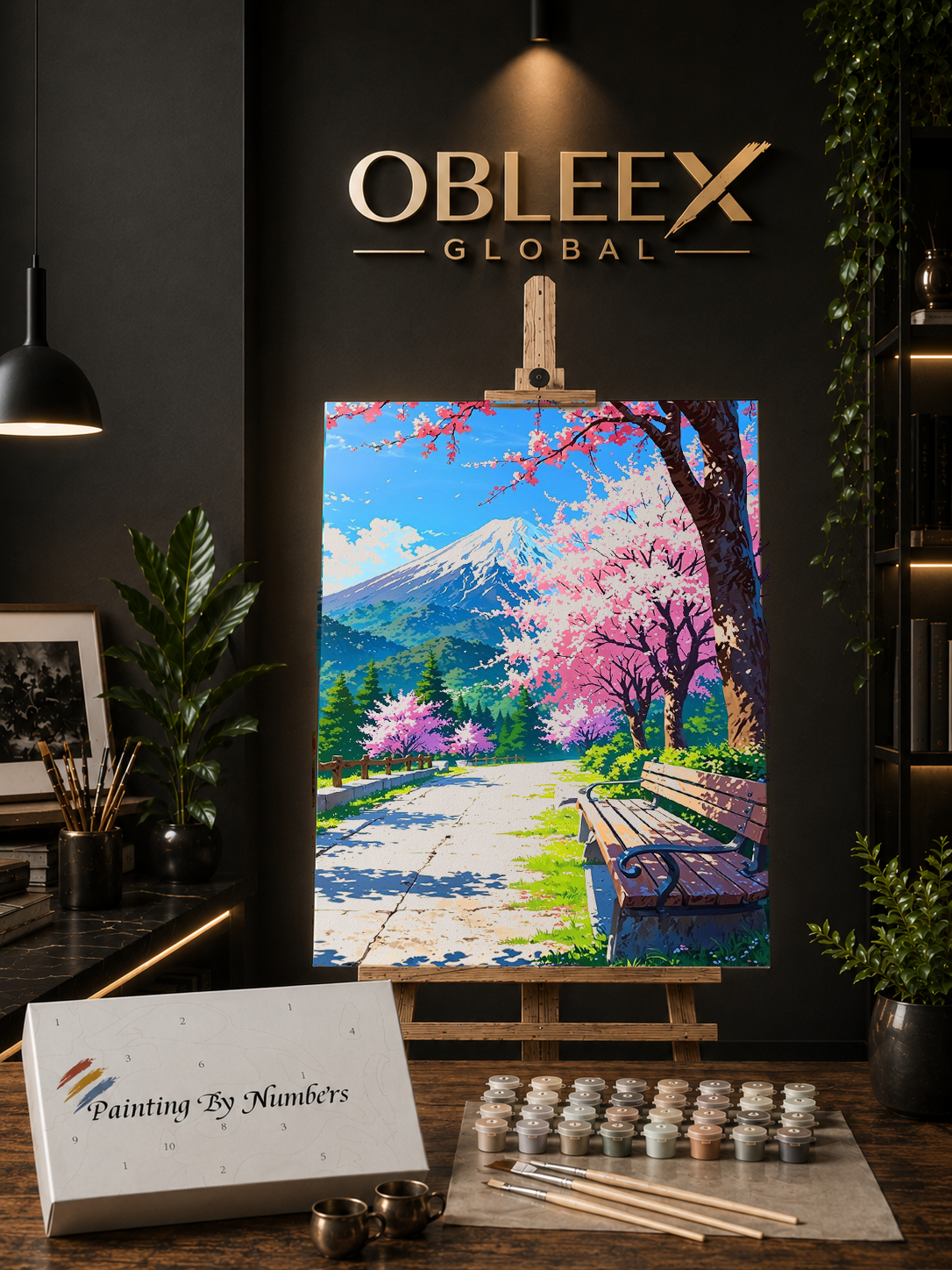 Japanese Serenity - Professional Paint by Numbers Kit by OBLEEX