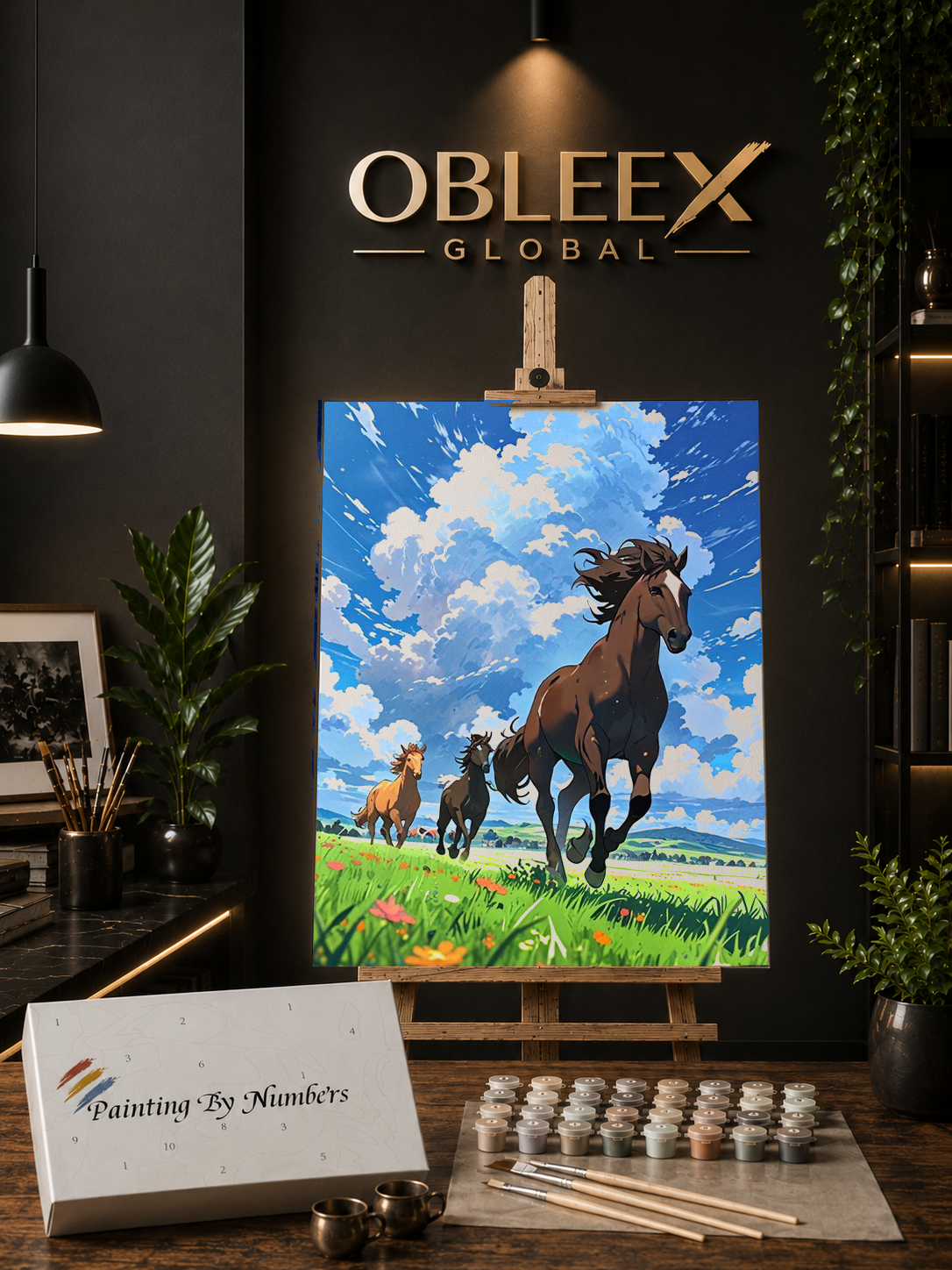 Galloping Wild Freedom - Professional Paint by Numbers Kit by OBLEEX