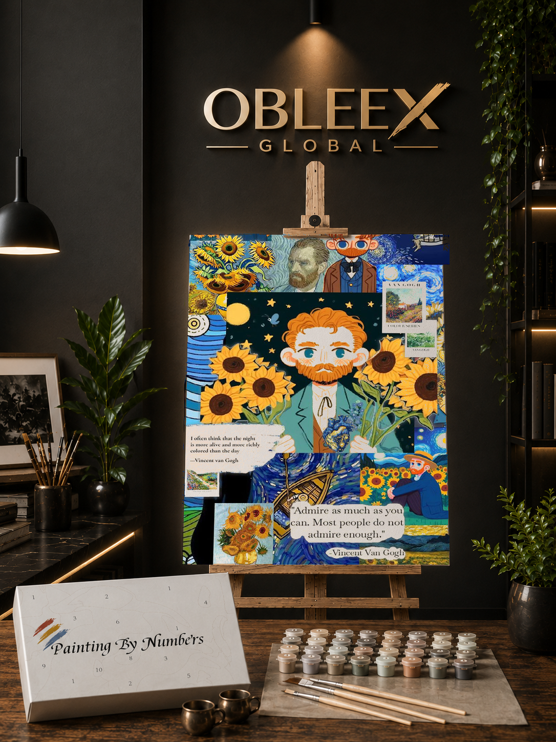 Van Gogh Mosaic - Professional Paint by Numbers Kit by OBLEEX