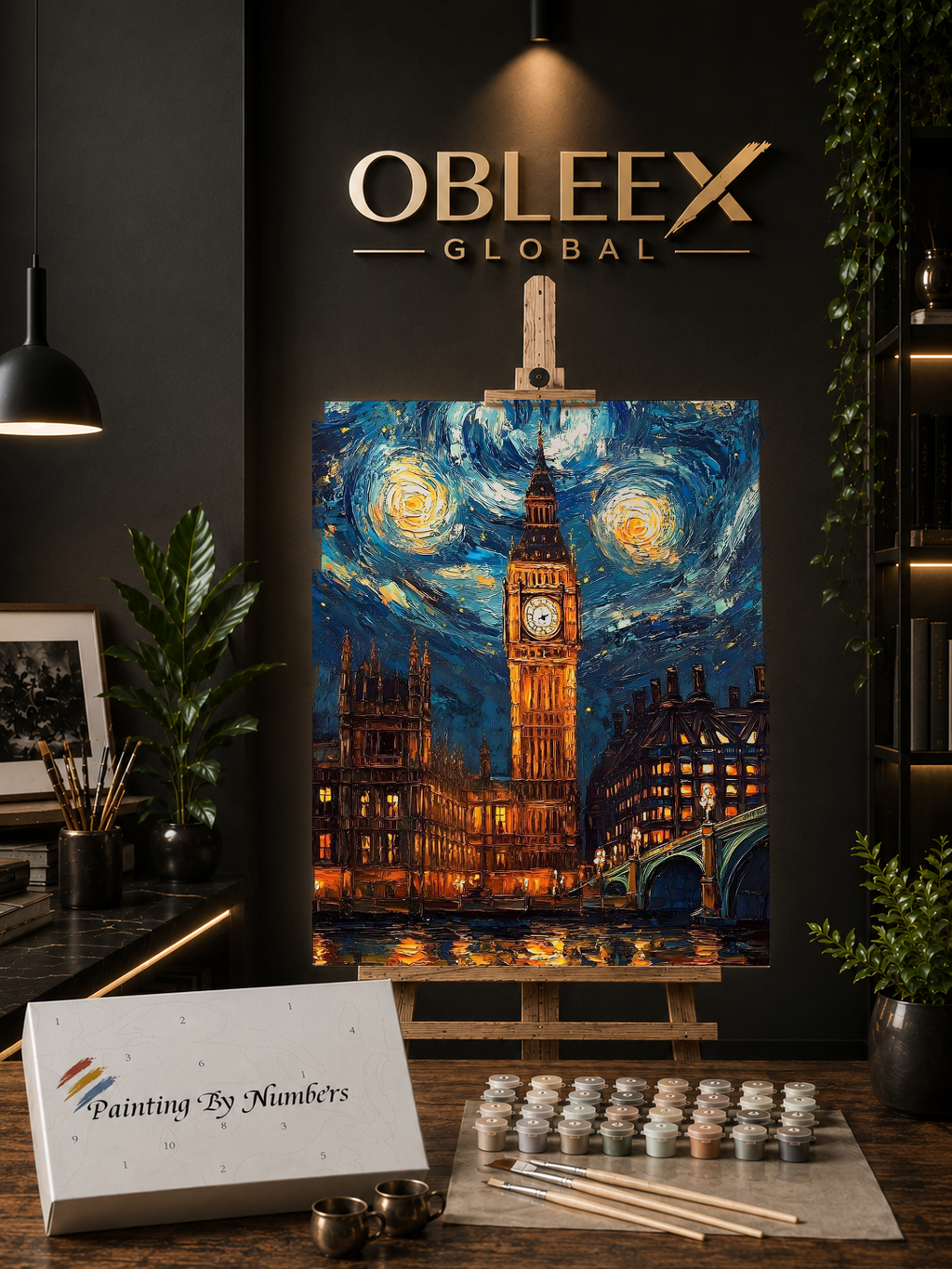 Imperial Starry Night - Professional Paint by Numbers Kit by OBLEEX