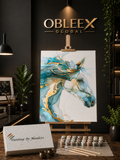 Emerald Ink Horse - Professional Paint by Numbers Kit by OBLEEX