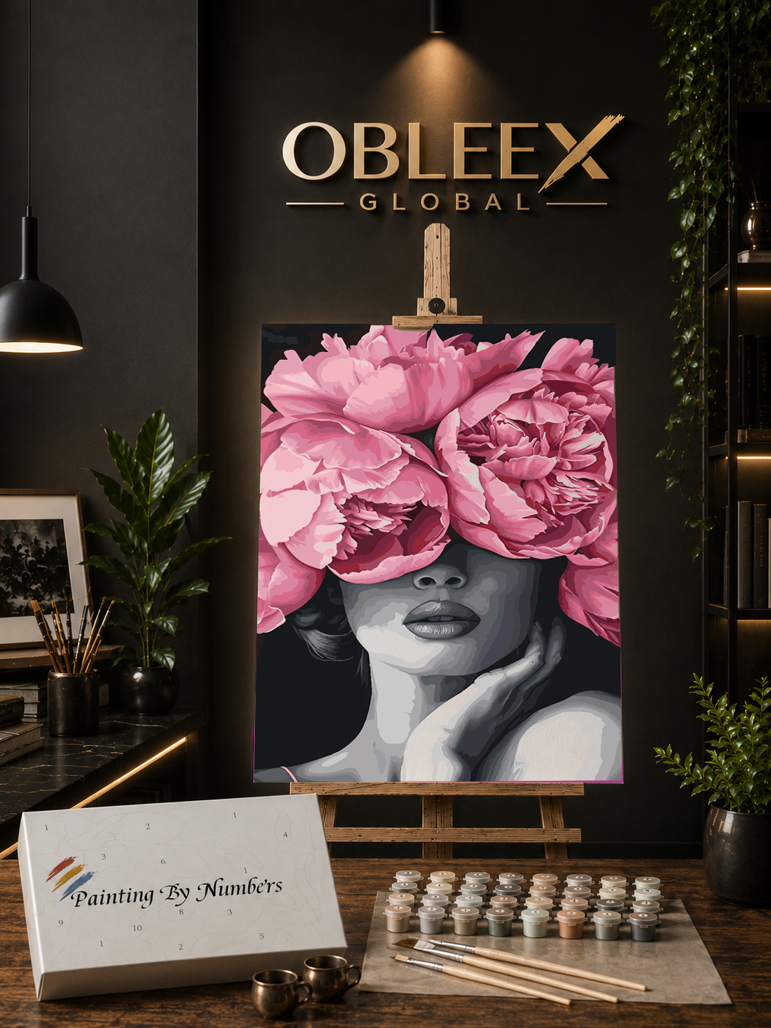 Rose Reverie - Professional Paint by Numbers Kit by OBLEEX