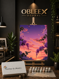 Purple Sunset Bloom - Professional Paint by Numbers Kit by OBLEEX
