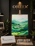 Emerald Valley Wave - Professional Paint by Numbers Kit by OBLEEX