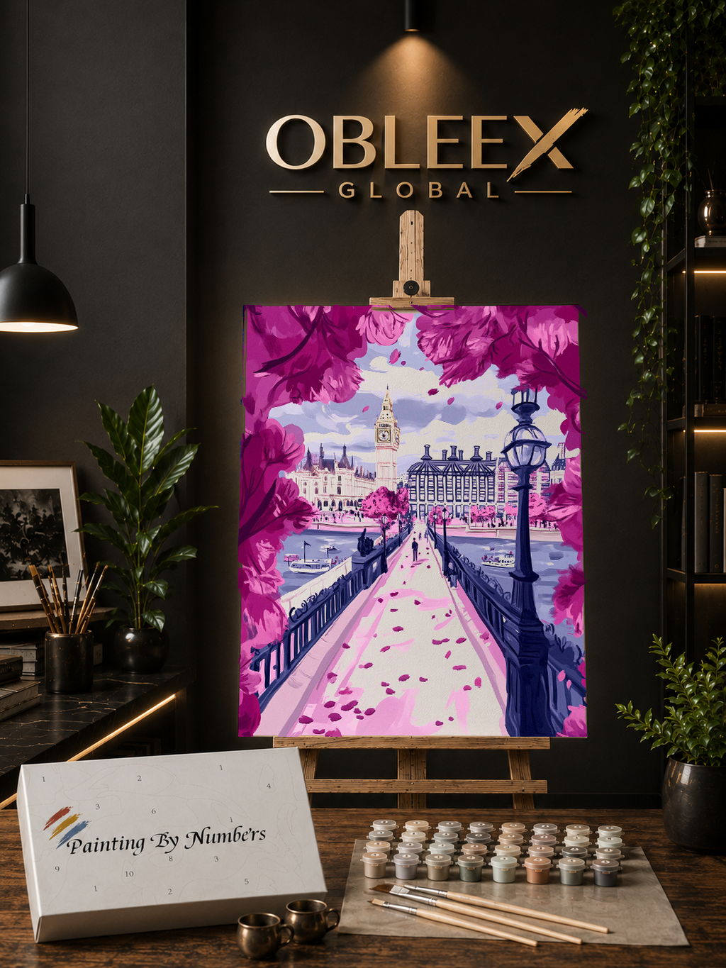 London Bloom - Professional Paint by Numbers Kit by OBLEEX