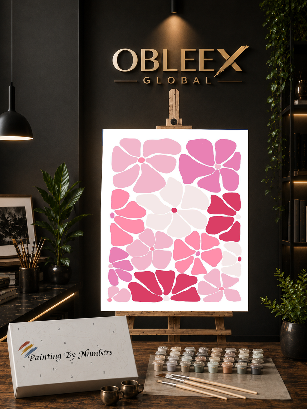 Pink Symphony - Professional Paint by Numbers Kit by OBLEEX