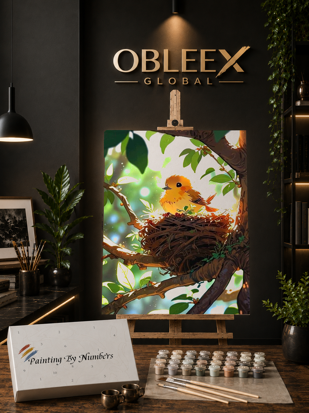 Cozy Nest - Professional Paint by Numbers Kit by OBLEEX